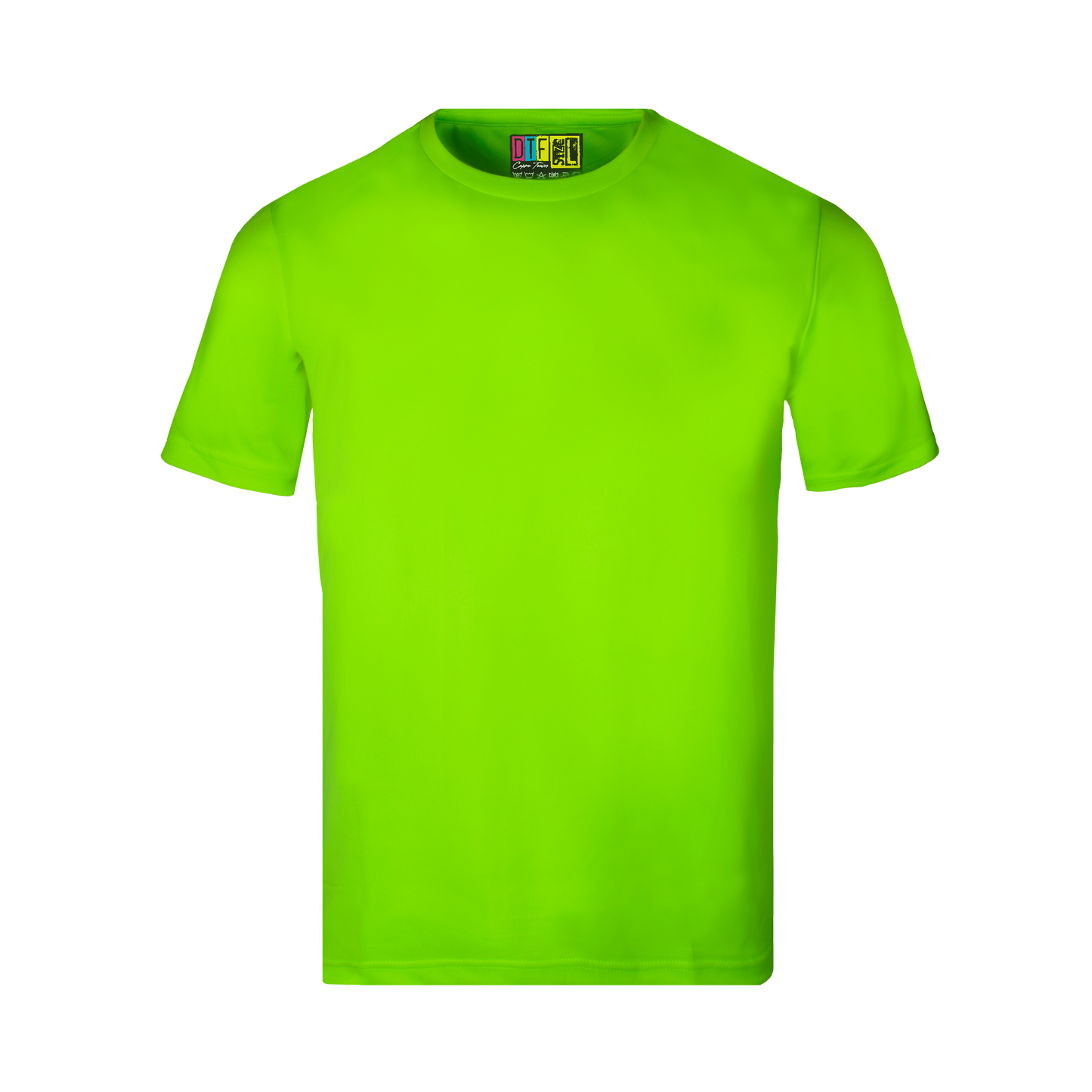 Lumo lime activewear t-shirt on a transparent background