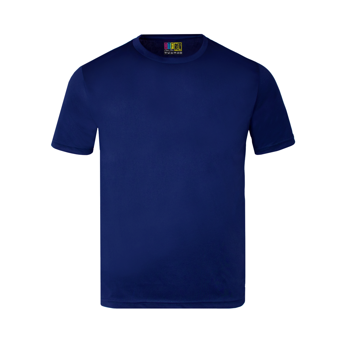 Royal blue activewear t-shirt on a transparent background