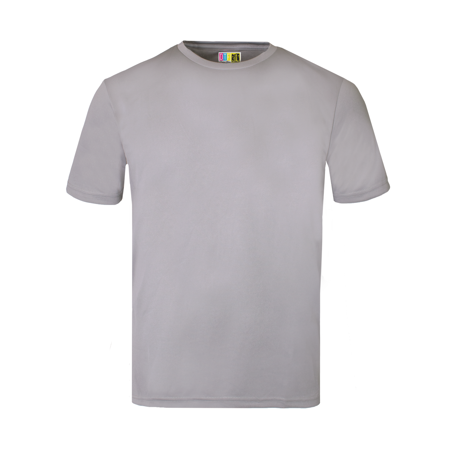 Slate grey activewear t-shirt on a transparent background