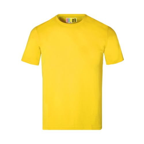 Yellow activewear t-shirt on a transparent background