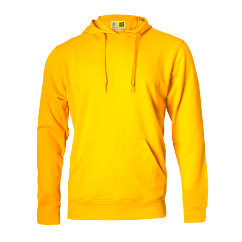 Yellow hoodie on a transparent background