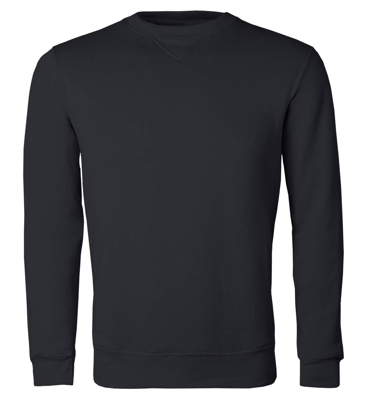 Black sweatshirt on a transparent background