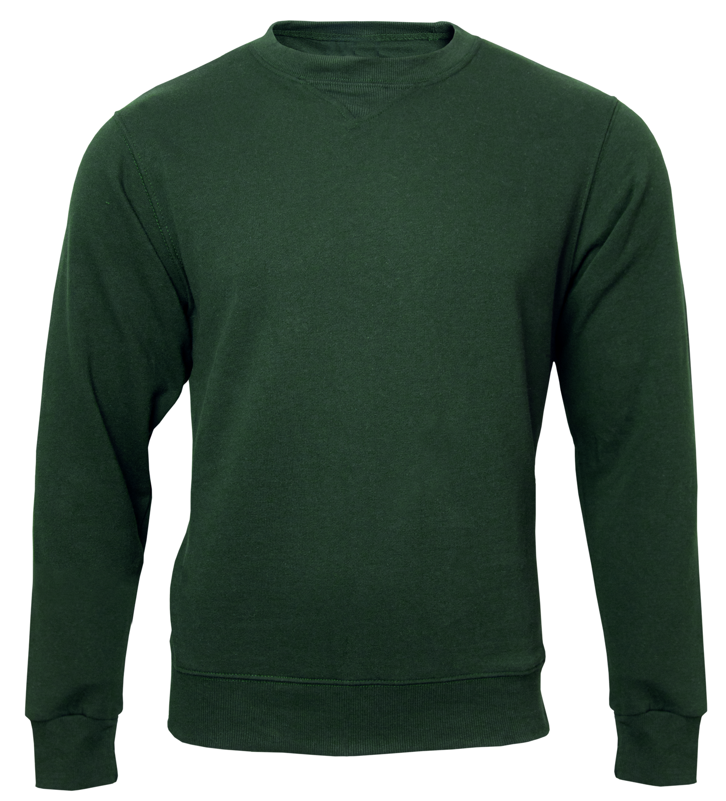 Bottle green sweatshirt on a transparent background