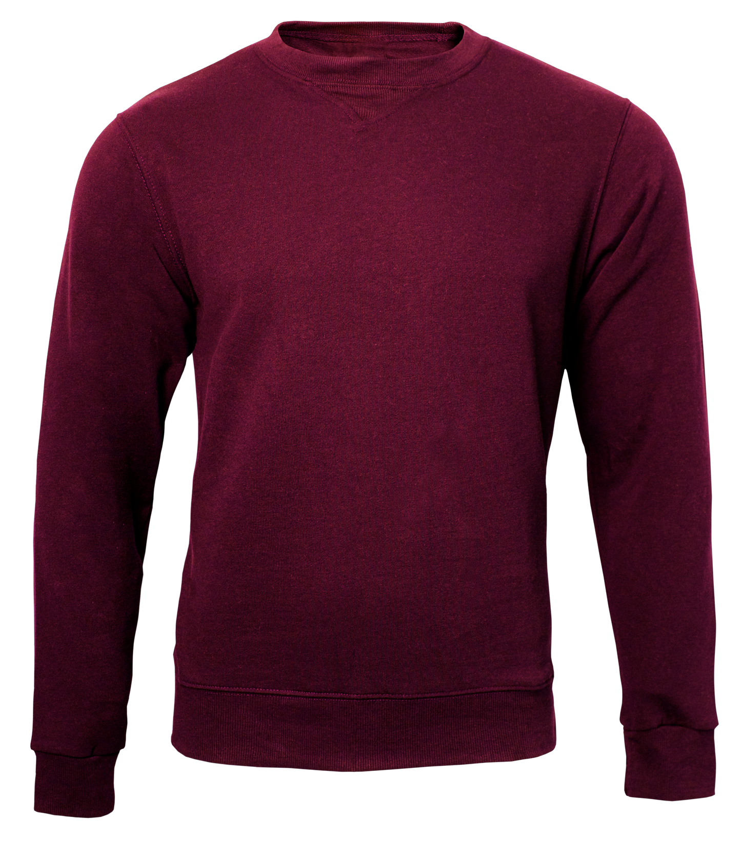Burgundy sweatshirt on a transparent background