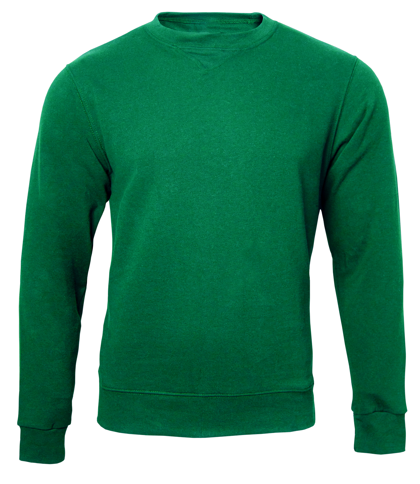 Emerald green sweatshirt on a transparent background
