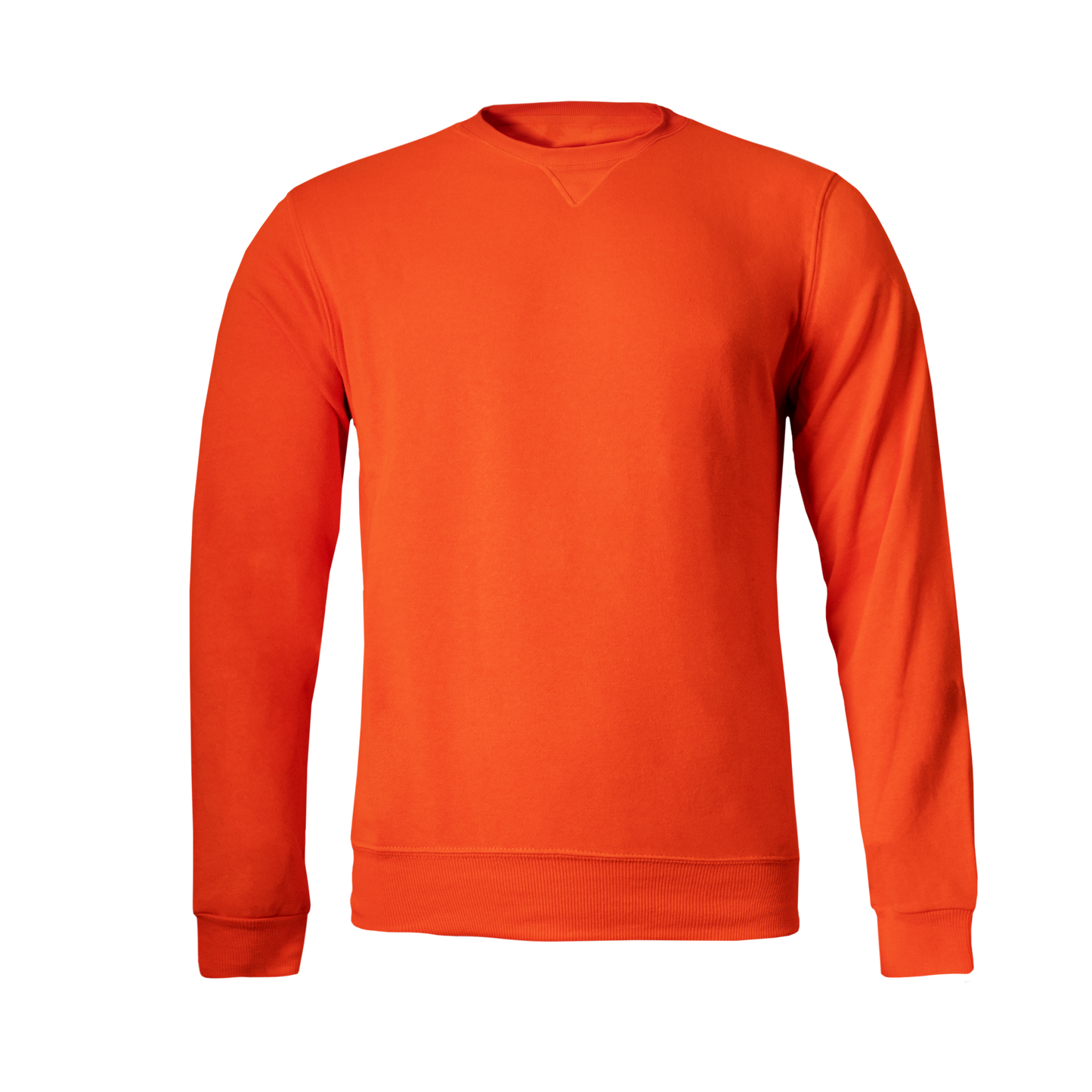 Orange sweatshirt on a transparent background