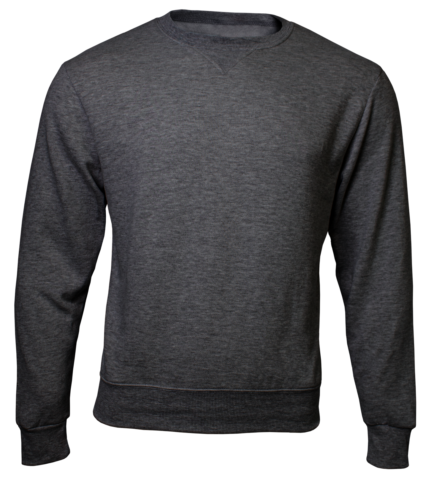 Charcoal Melange sweatshirt on a transparent background