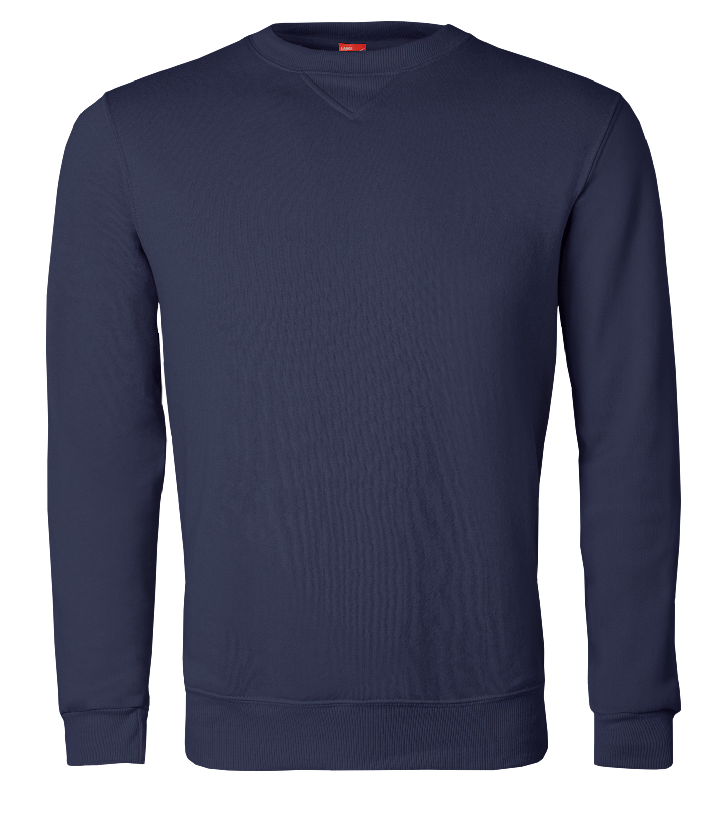Navy blue sweatshirt on a transparent background