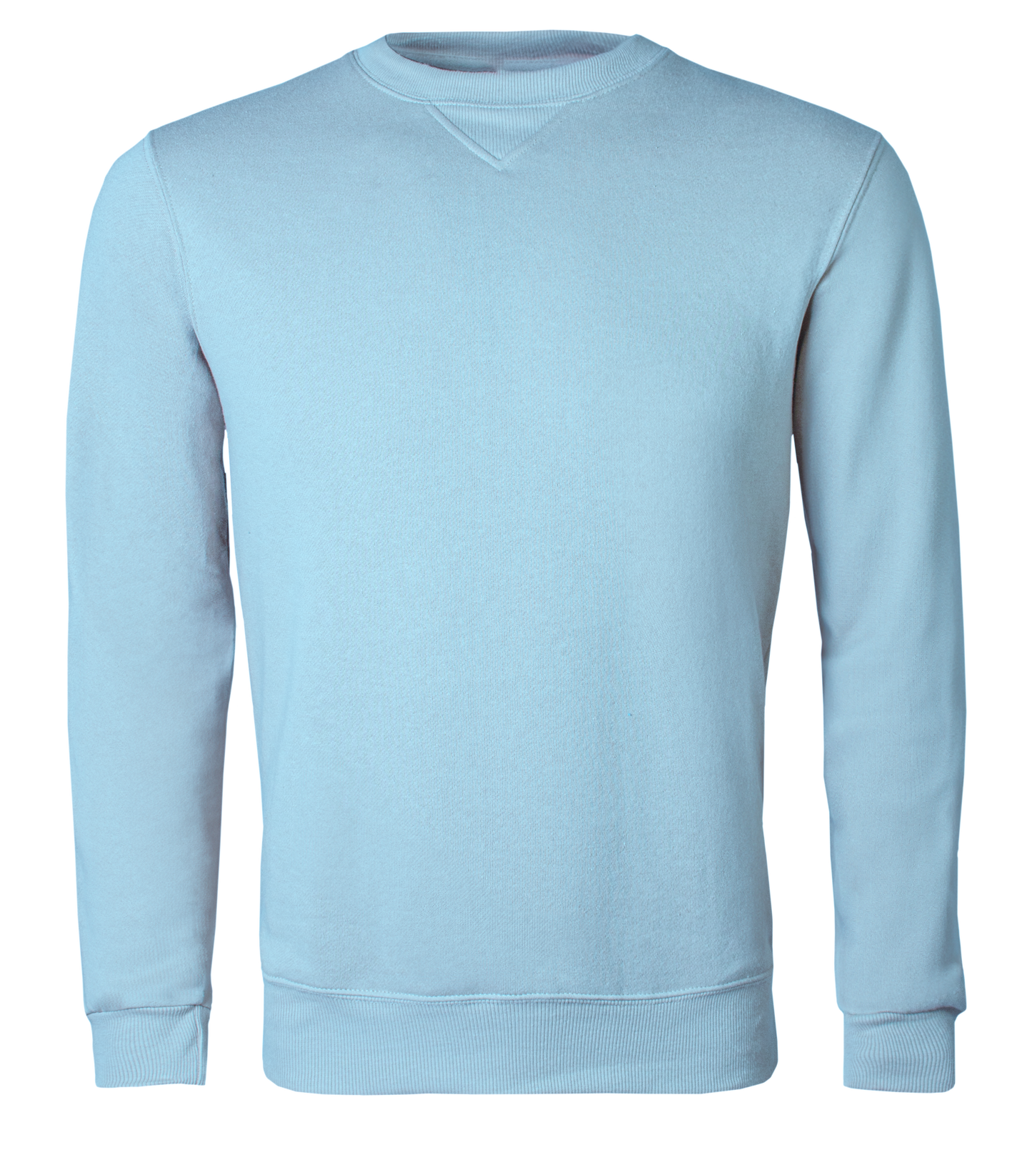 Sky blue sweatshirt on a transparent background