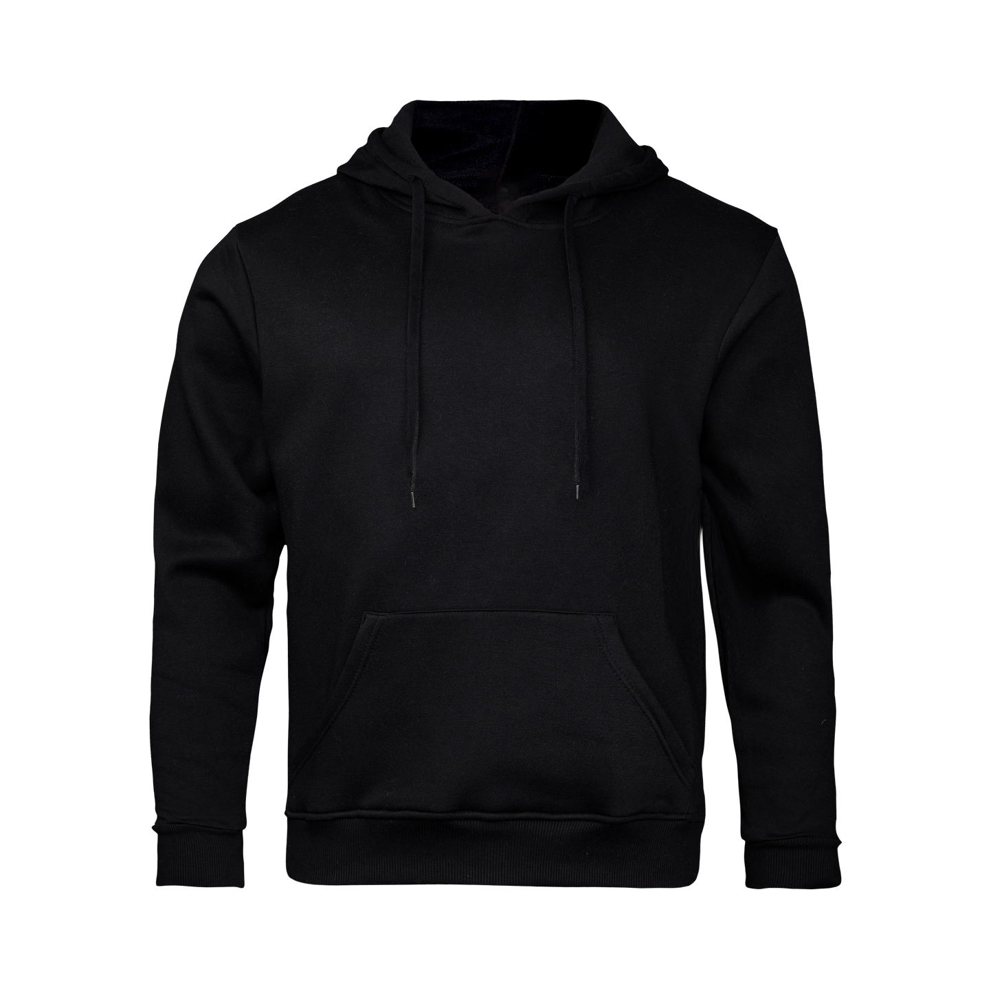 Black hoodie on a transparent background