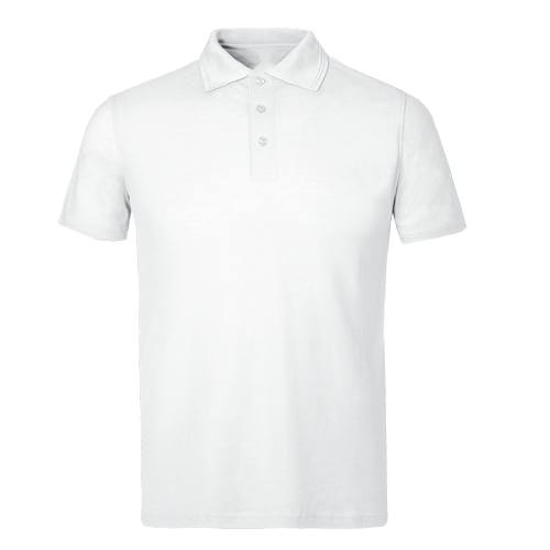 Kids white polo shirt on a transparent background