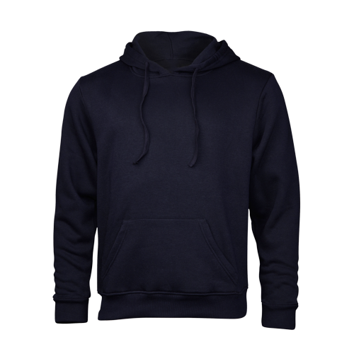 Kids plain Navy hoodie on a transparent background