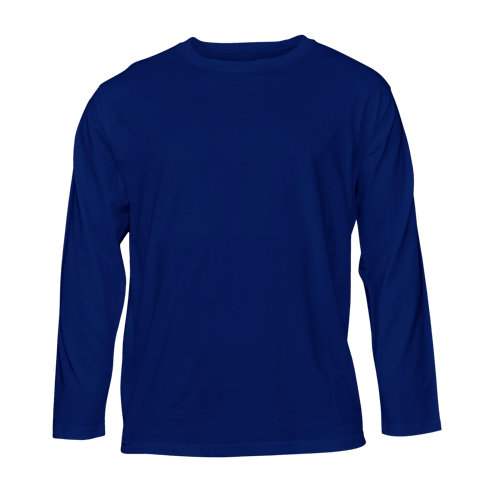 Royal Blue kids long-sleeve T shirt on a transparent background