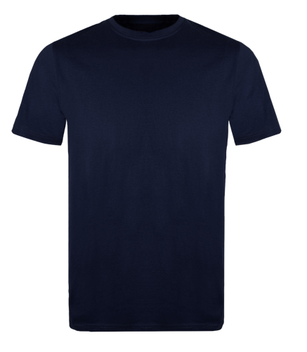 Plain Navy kids t shirt on transparent background