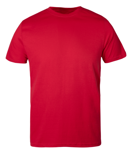 Plain Red kids t shirt on transparent background