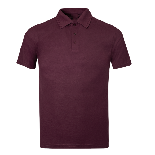 Kids burgundy polo shirt on a transparent background