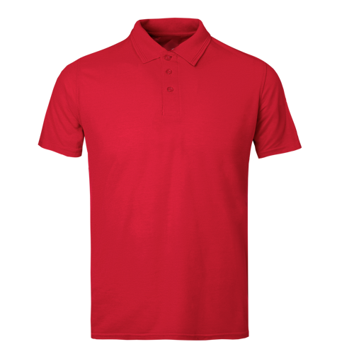 Kids red polo shirt on a transparent background