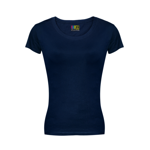 Navy ladies t-shirt on a transparent background