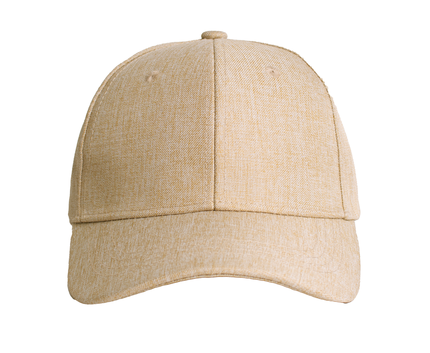 Stone linen baseball style cap on a white background
