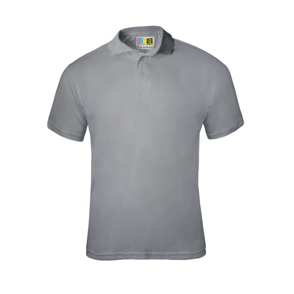 Grey polo shirt on a transparent background