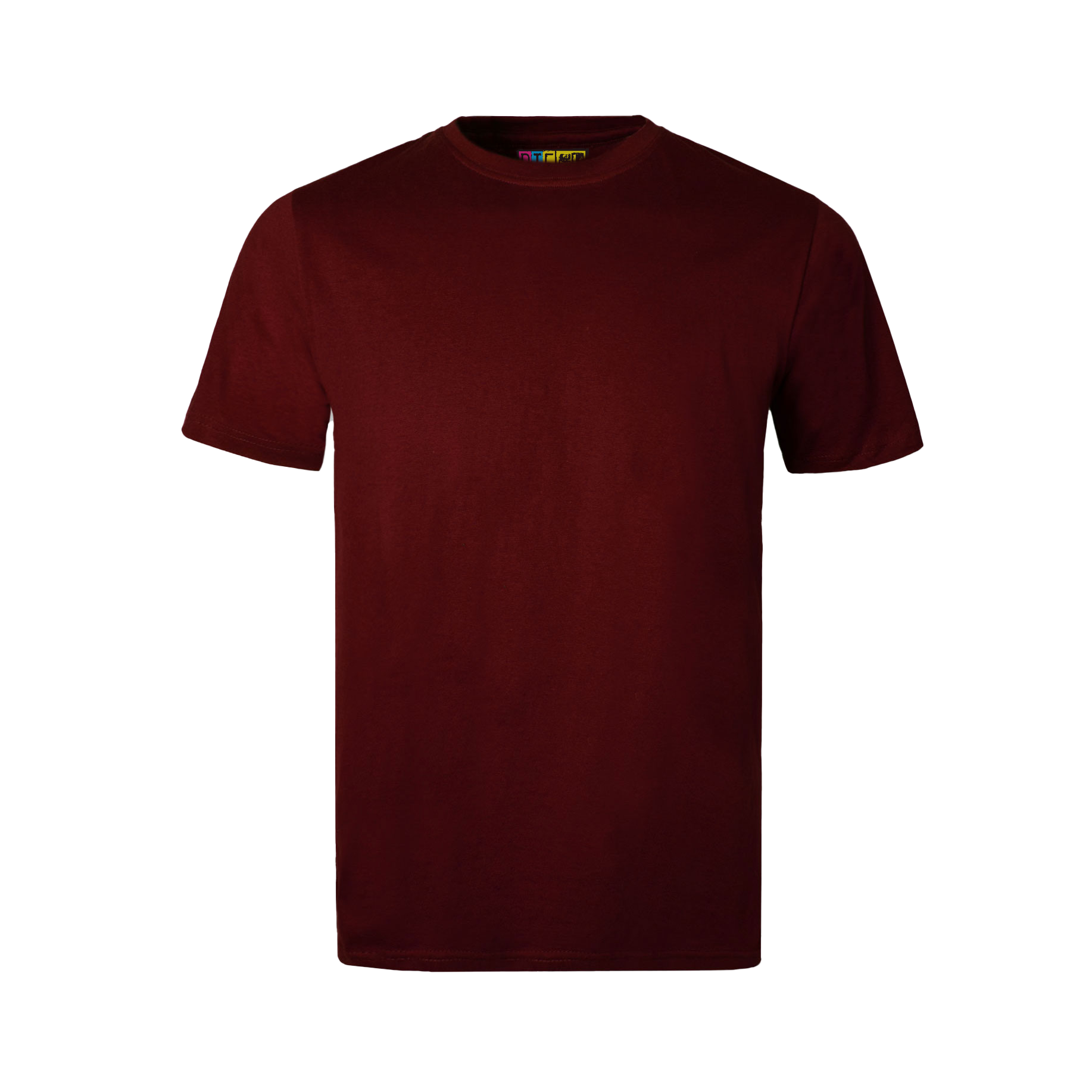 Burgundy t-shirt on a transparent background
