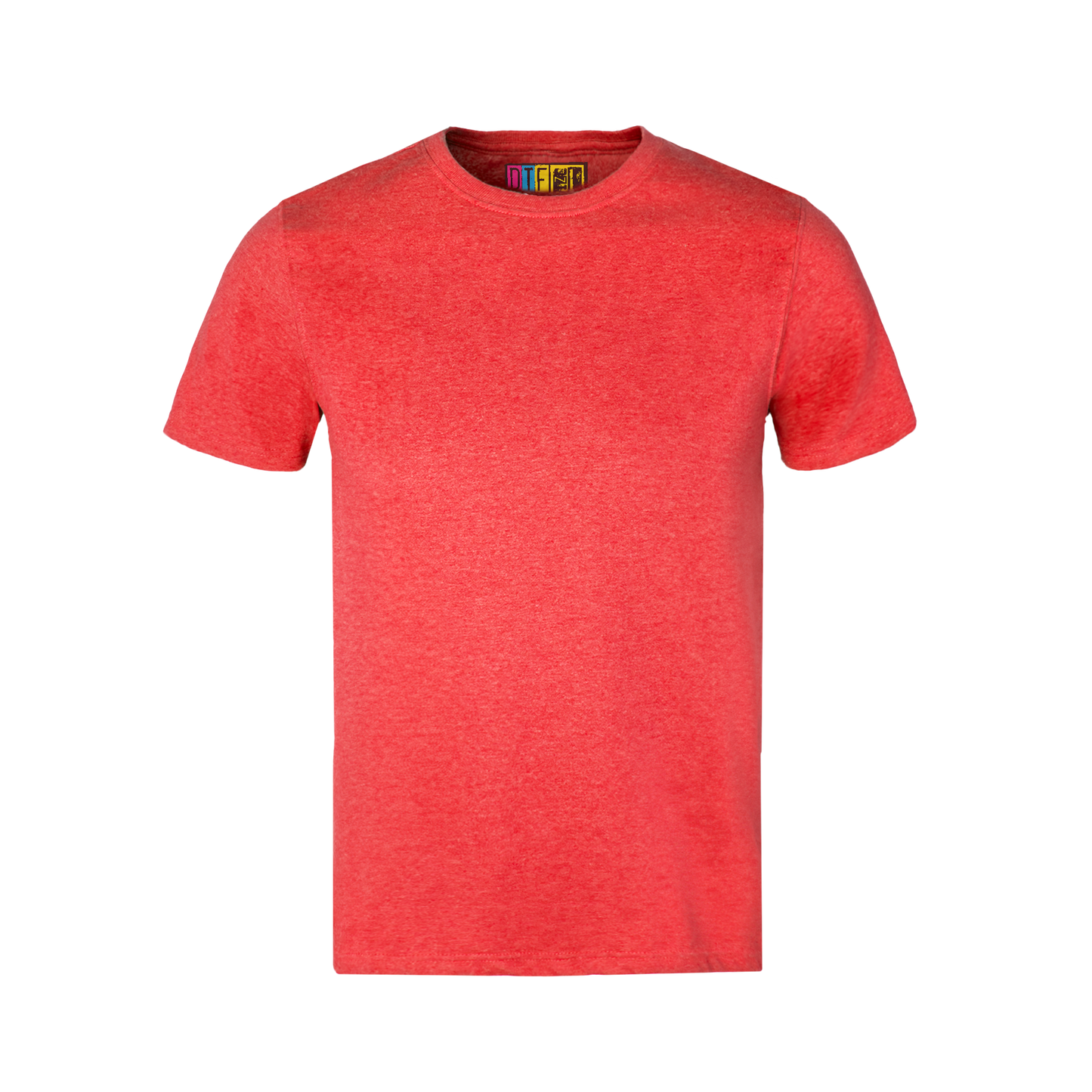 Red Melange t-shirt on a transparent background