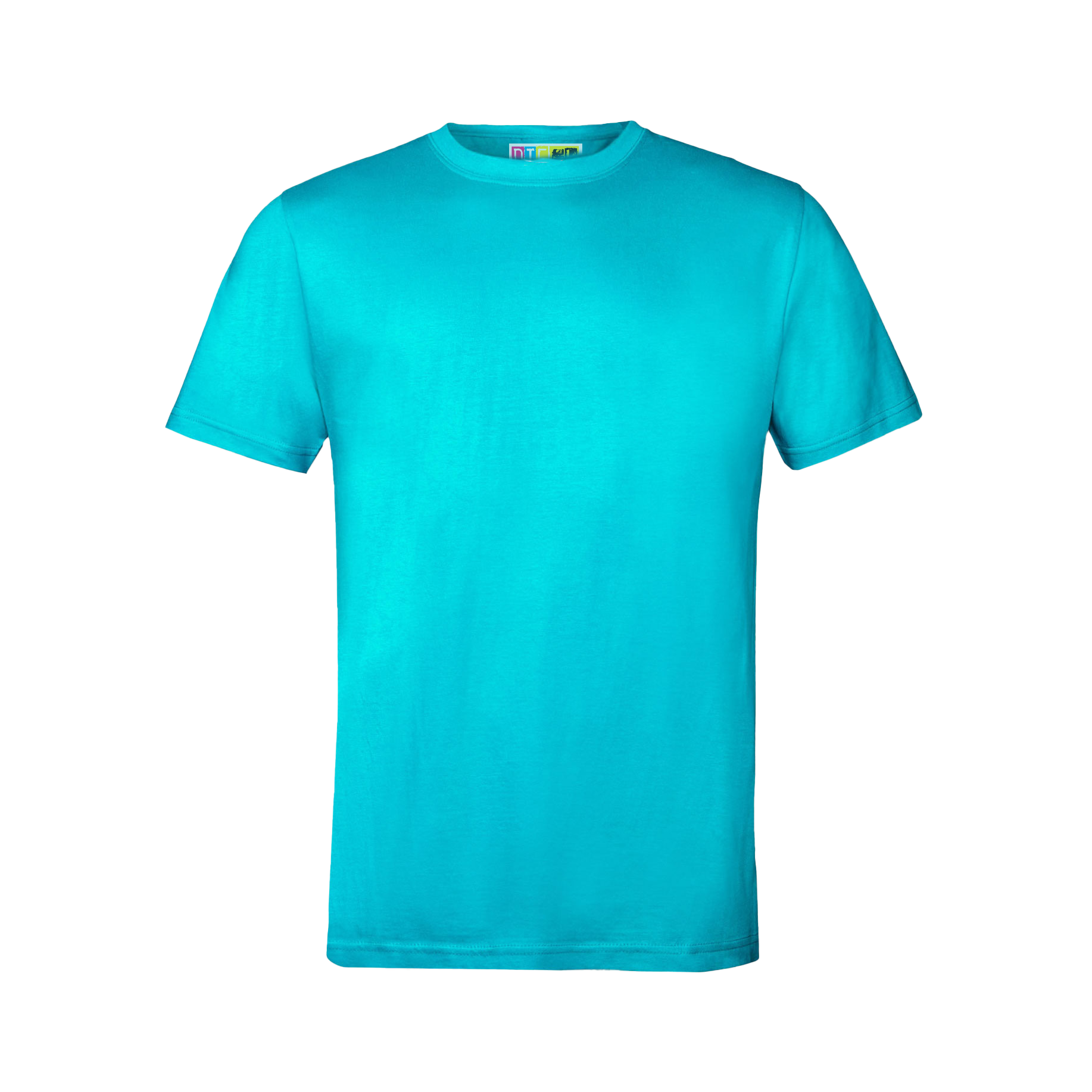 Turquoise t-shirt on a transparent background