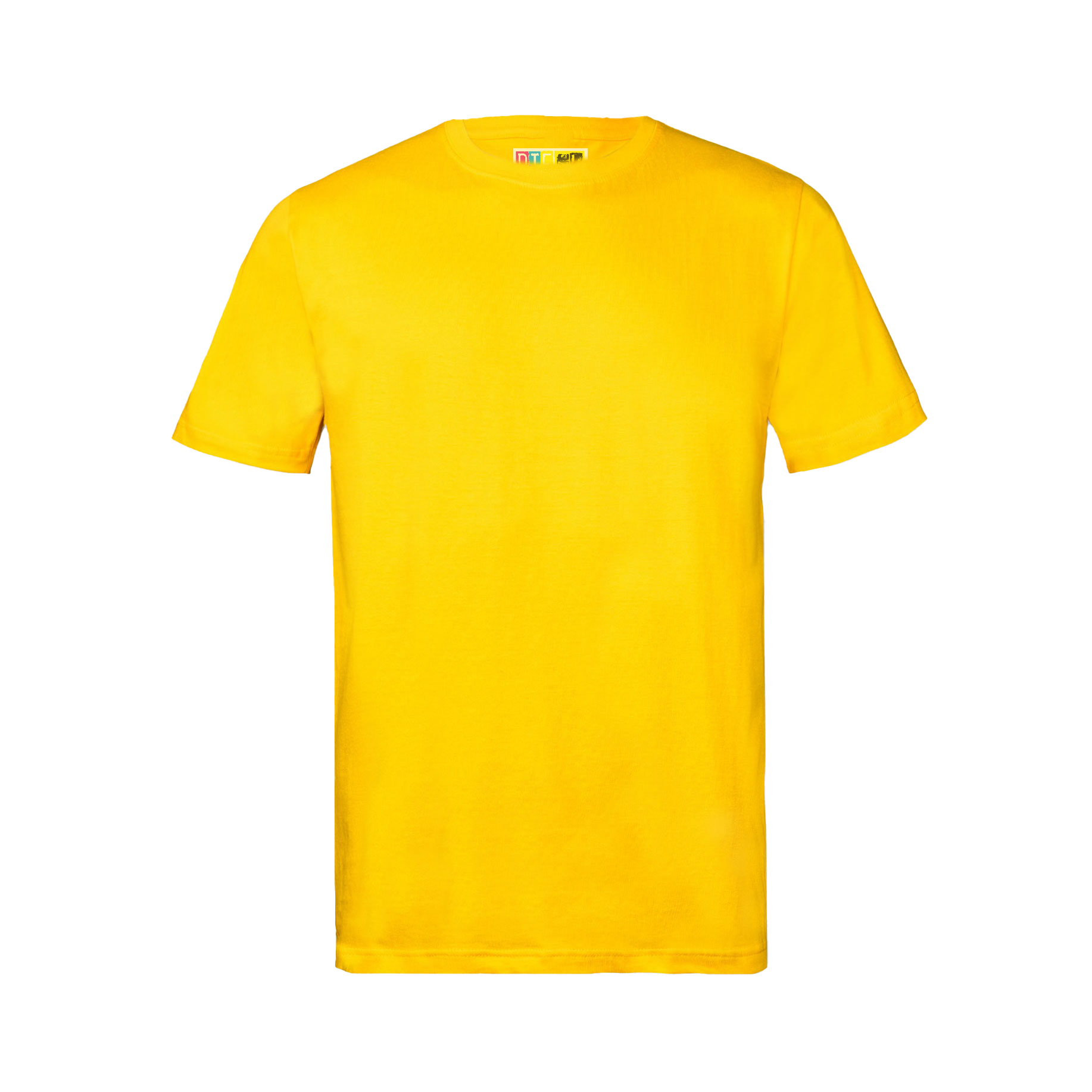 Yellow t-shirt on a transparent background