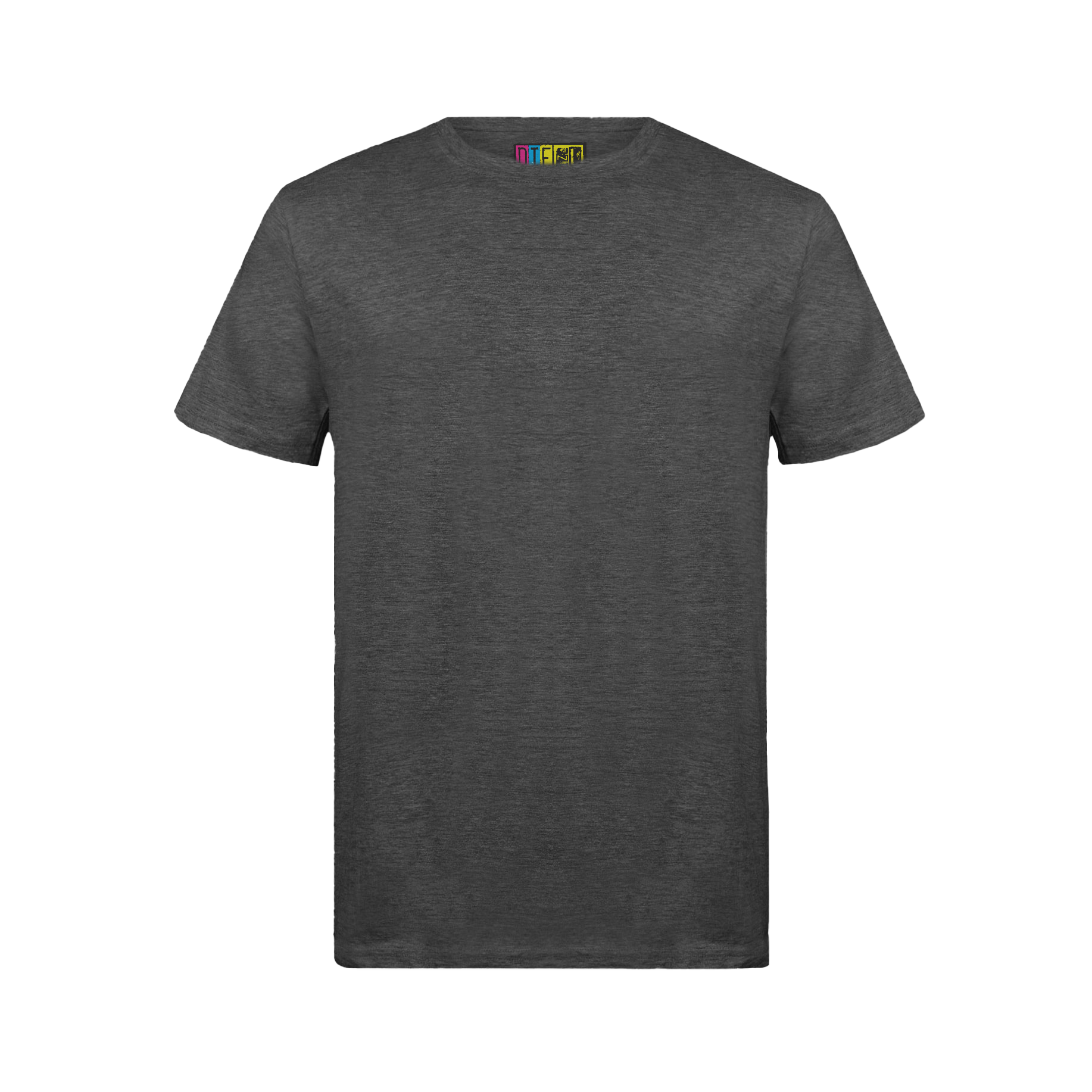 Charcoal Melange t-shirt on a transparent background