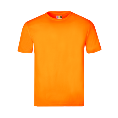 Lumo orange activewear t-shirt on a transparent background