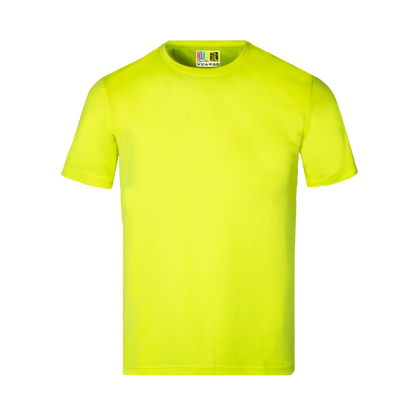 Lumo yellow activewear t-shirt on a transparent background