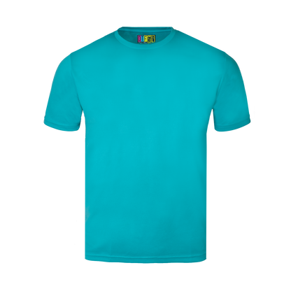 Turquoise activewear t-shirt on a transparent background