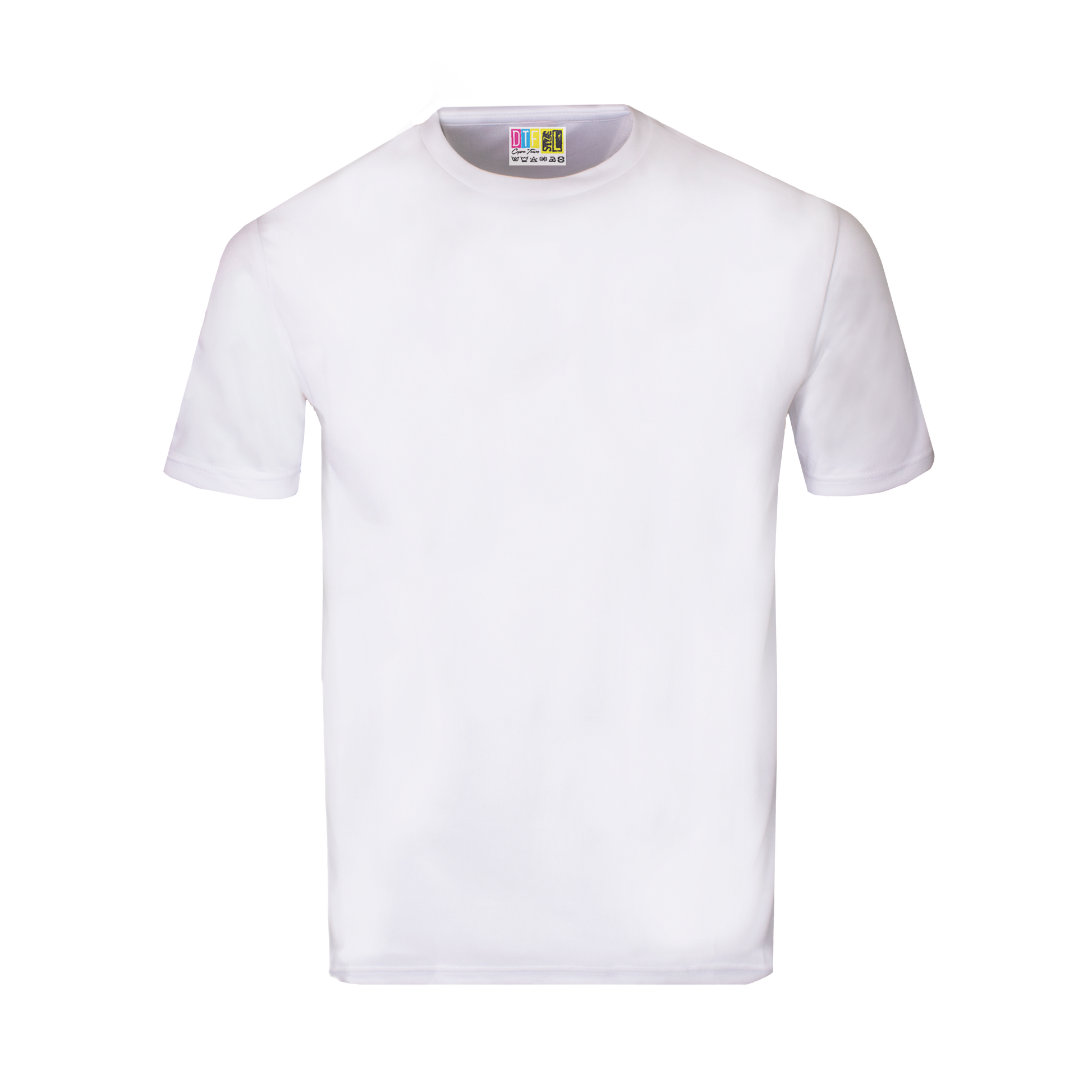 White activewear t-shirt on a transparent background