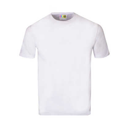 White activewear t-shirt on a transparent background
