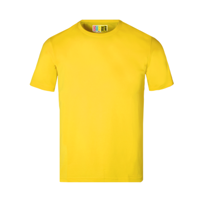 Yellow activewear t-shirt on a transparent background