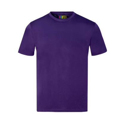 Purple activewear t-shirt on a transparent background