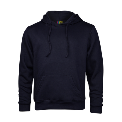 Navy hoodie on a transparent background