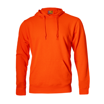 Orange hoodie on a transparent background