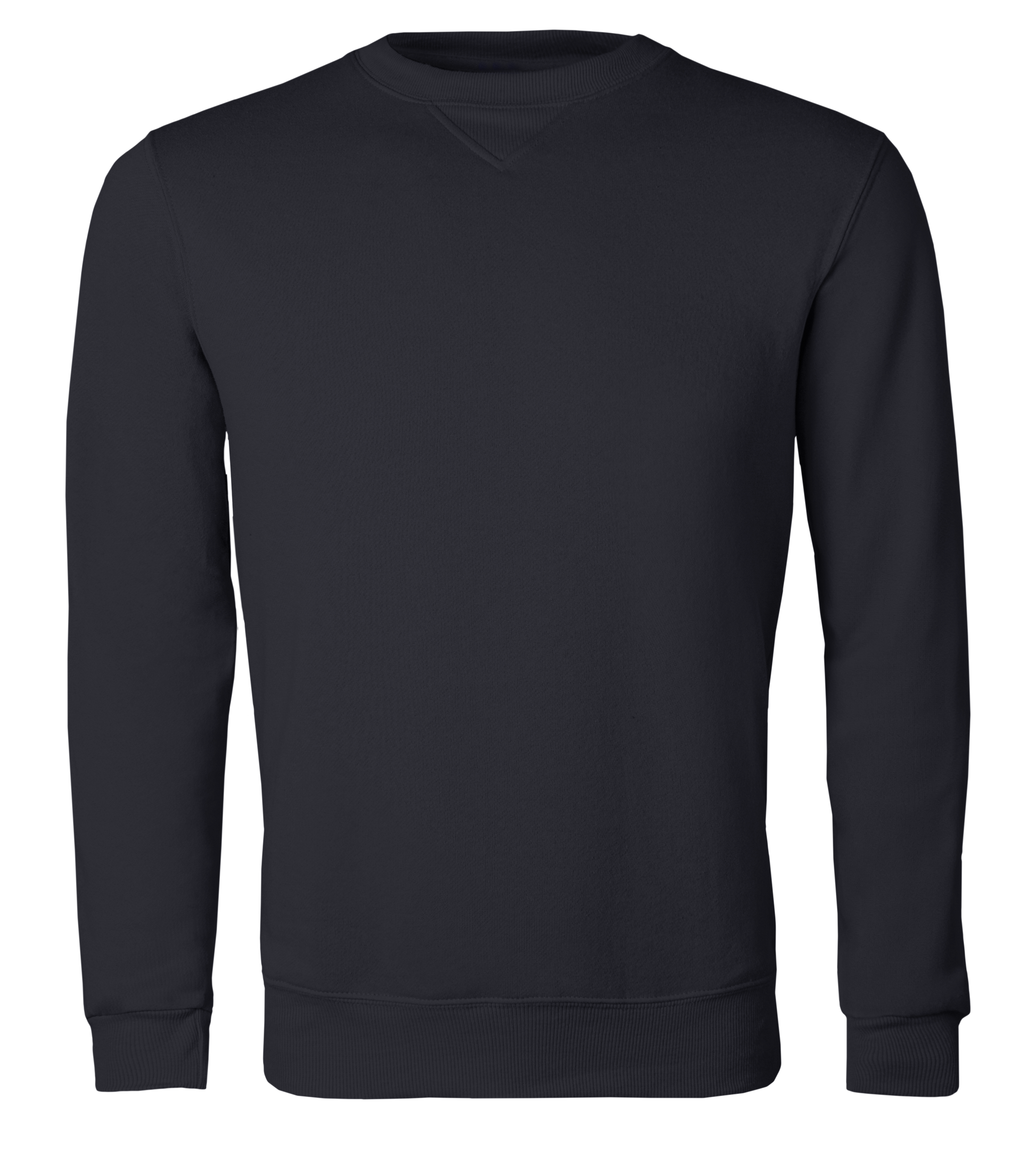 Black sweatshirt on a transparent background