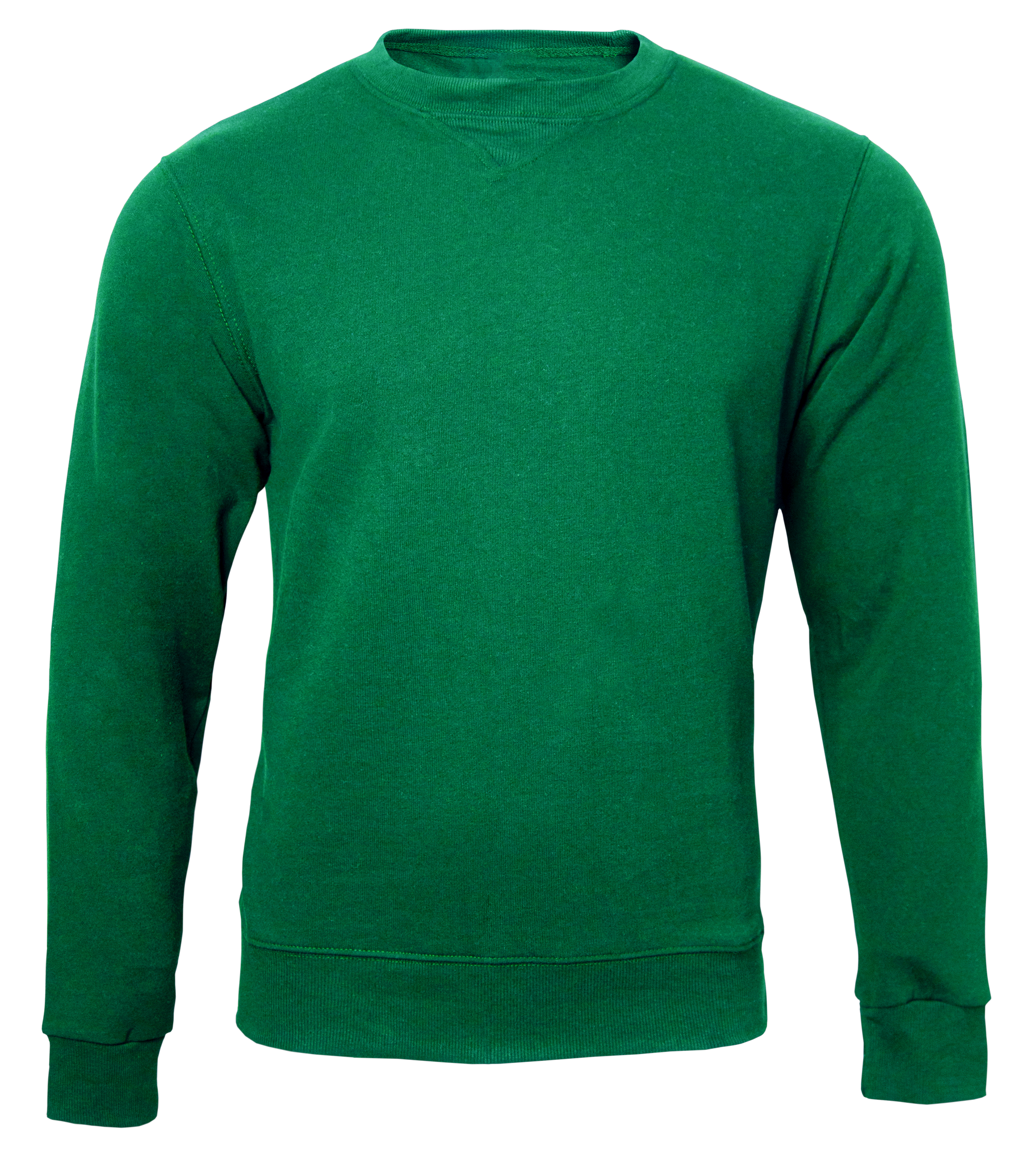 Emerald green sweatshirt on a transparent background