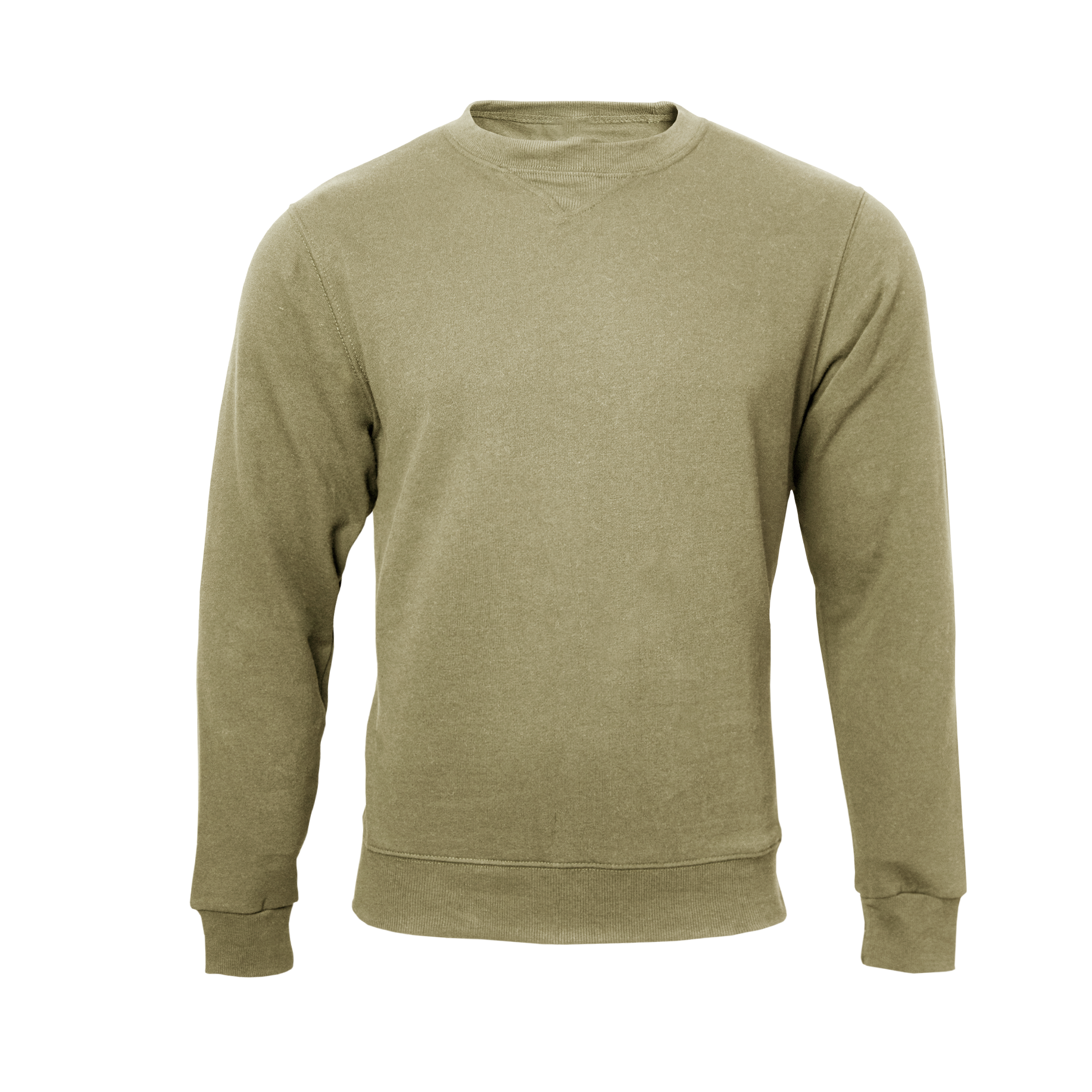 Stone colour sweatshirt on a transparent background