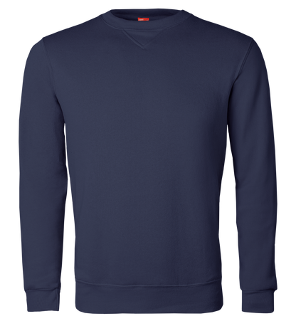 Navy blue sweatshirt on a transparent background