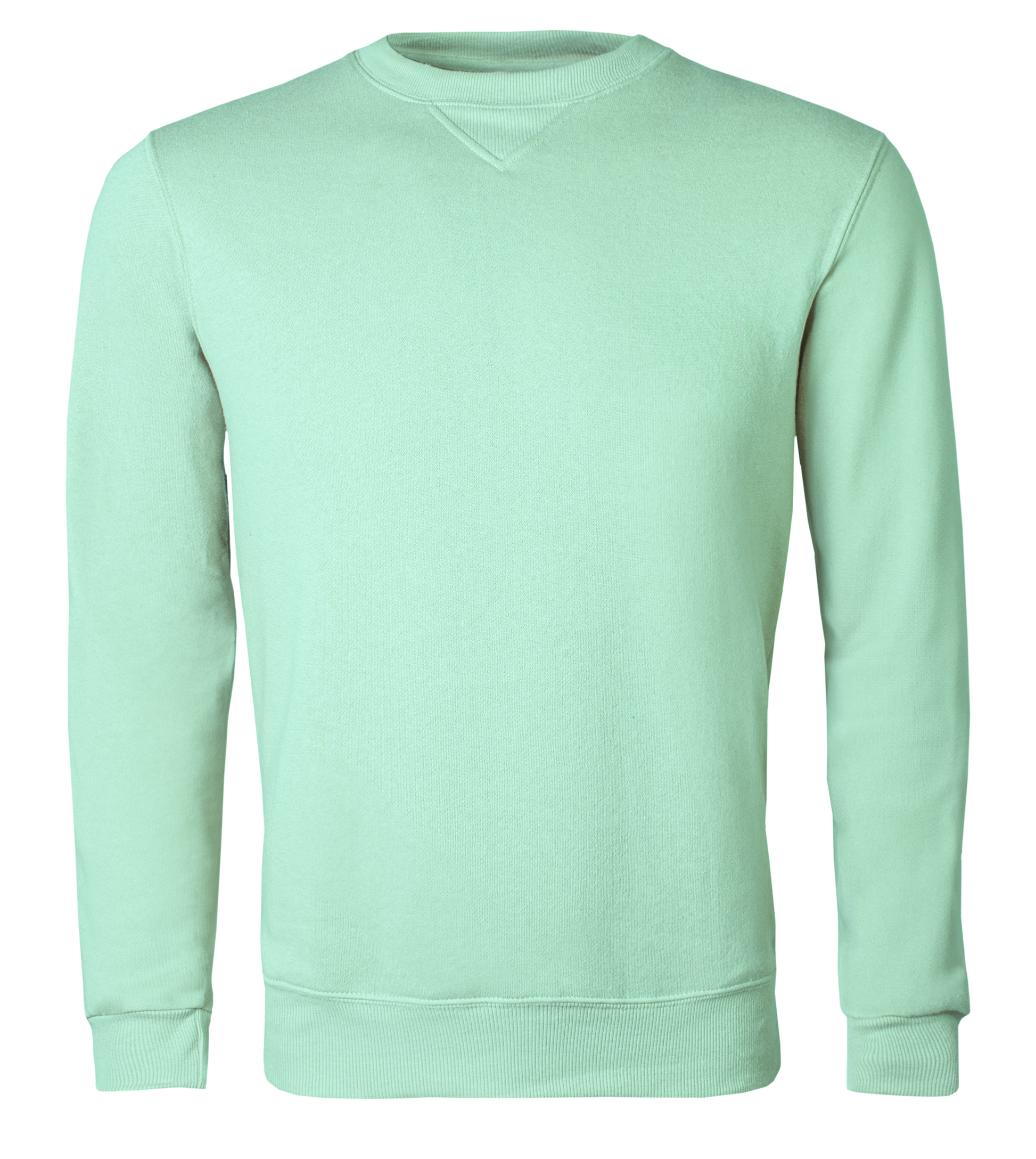 Mint green sweatshirt on a transparent background