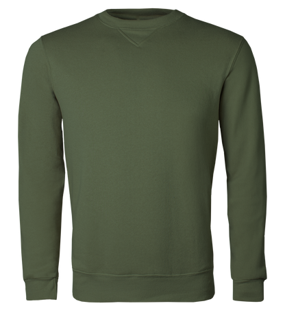 Olive green sweatshirt on a transparent background