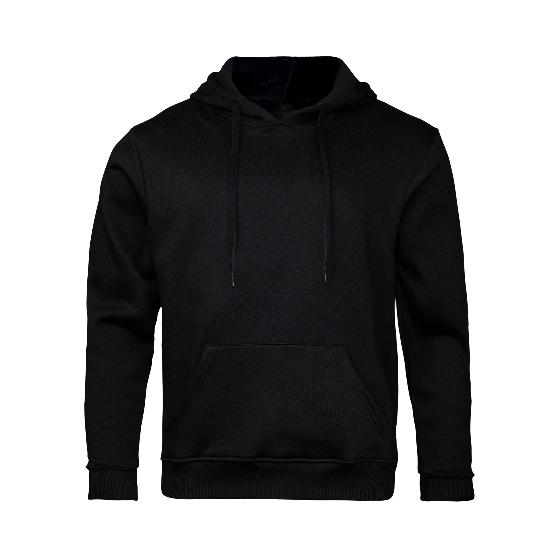 Black hoodie on a transparent background