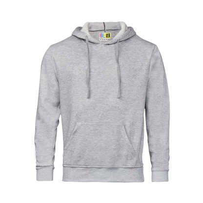 Grey Melange hoodie on a transparent background