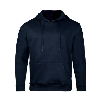 Navy hoodie on a transparent background