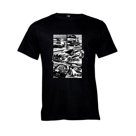 Old School Comic Book Car T Shirt