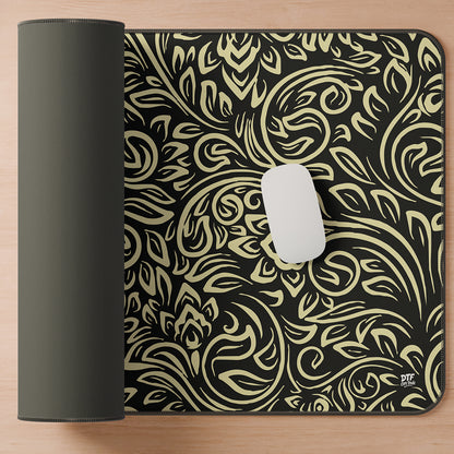 Dark Ornate Paisley Deskpad