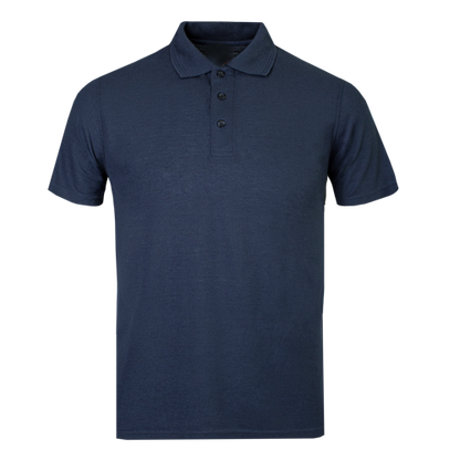 Kids navy polo shirt on a transparent background
